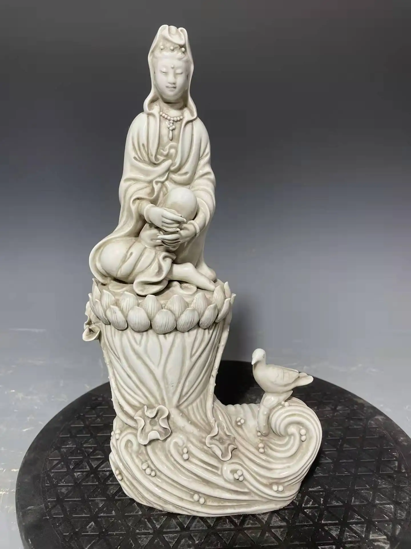 

Статуя Будды и птицы под старину циндинастии, с отметкой, ручная работа, украшение, коллекция и украшение