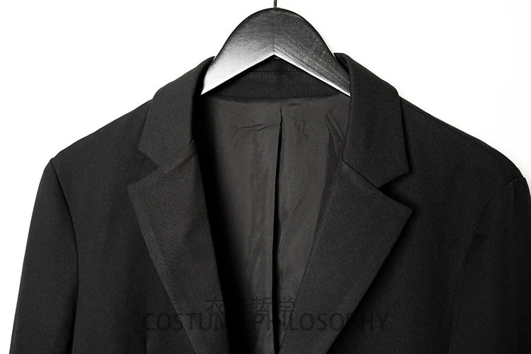 y01!Dark trendy style large size custom lapel men's suit suit style repair Chinese style series buckle jacket.