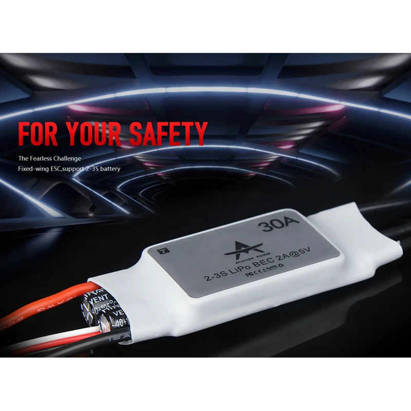 T-MOTOR AT series RC ESC 30A регулятор скорости 2-3s 5V/5A с фиксированным крылом Поддержка