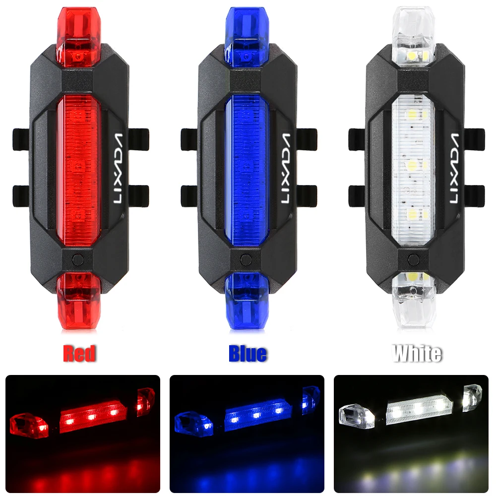 LIXADA USB Перезаряжаемые велосипедный светильник велосипед хвост