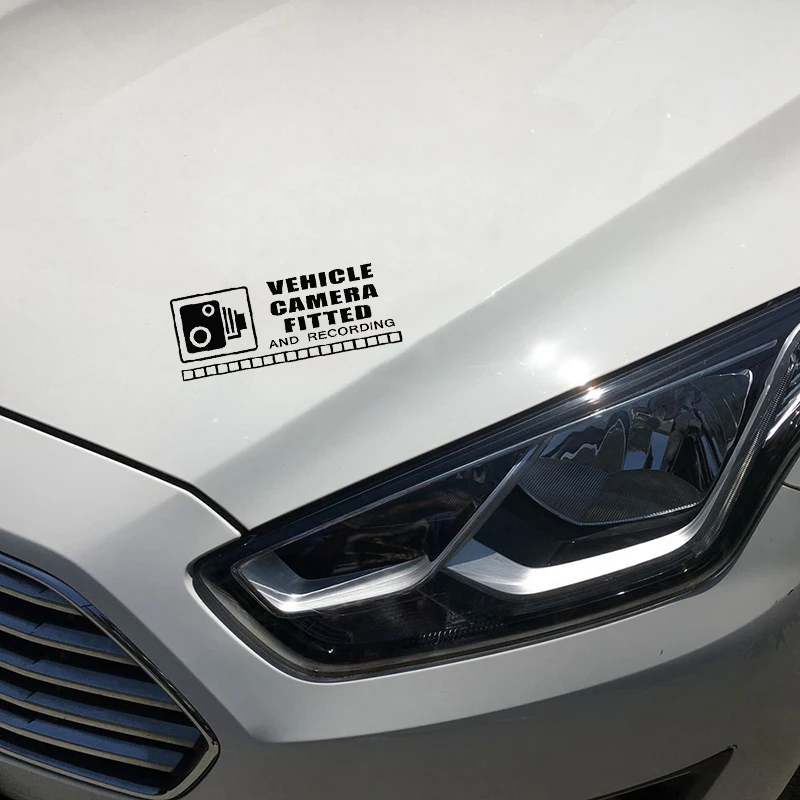 

1pair Mirror Warning Stickers CCTV Video Camera Recording Vehicle Window Vinyl Car Wrap Decor Decals Car Styling Car Sticker