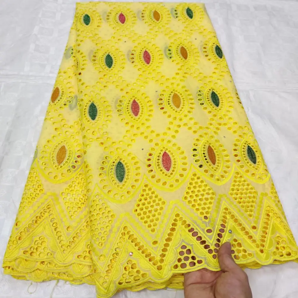 

African Dry Lace Fabrics High Quality Cotton Lace Fabric Swiss Voile Hollow Out Swiss Voile Lace In Switzerland
