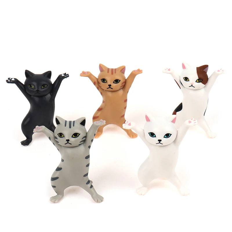 

Carrying Coffin Cat Pen Holder Home Bookshelf Decoration Animal Statue Handmade Home Decor Toy Gift