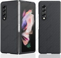 phone case for samsung z fold 3 real carbon fiber case ultra thin protective cover for samsung galaxy z fold 3 5g aramid case