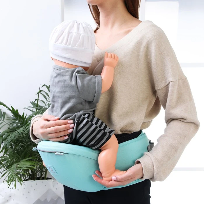 Рюкзак-кенгуру/хипсит &quotРыбки&quot цвет бирюзовый | Мать и ребенок