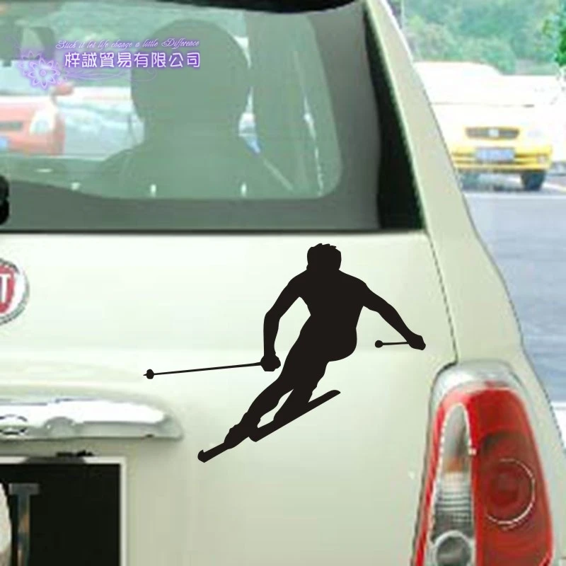 Наклейка на стену для катания лыжах Виниловая наклейка домашнего декора