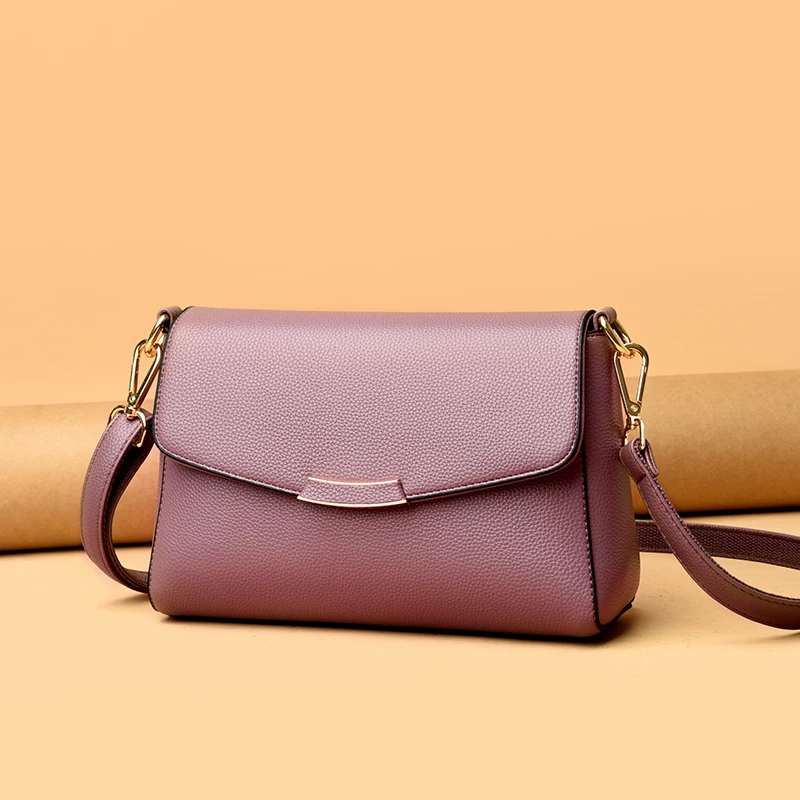 

Quality Pu Leather Female Shoulder Bag Small Simple Messenger Bags Purses and Handbags Elegant Flap Women's Crossbody Bag Bolsa