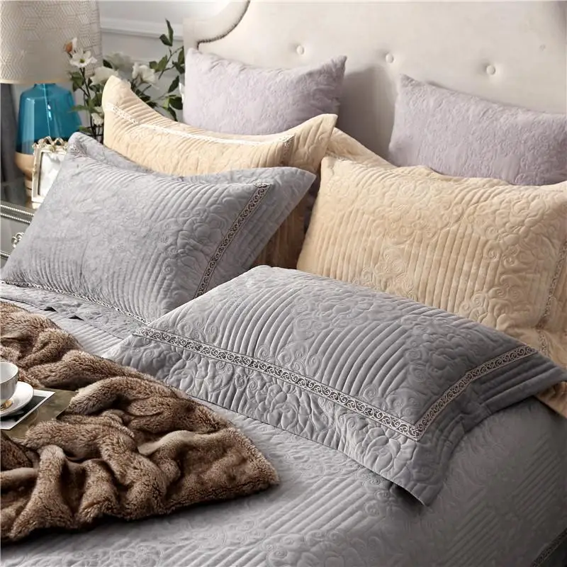 45 флисовое стеганое покрывало ультрамягкое серое коричневое однотонное для