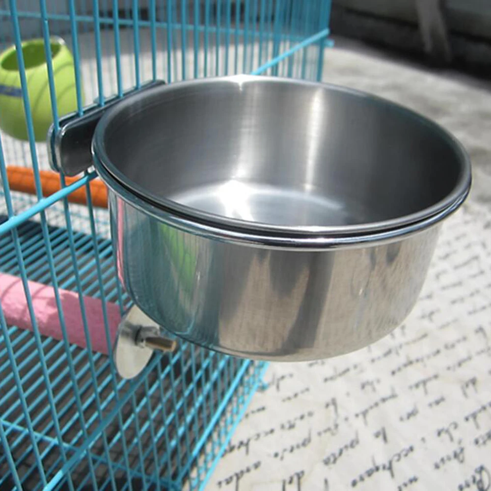 1 шт. кормушки для птиц попугай нержавеющая сталь чашки контейнер с миской еды Macaw