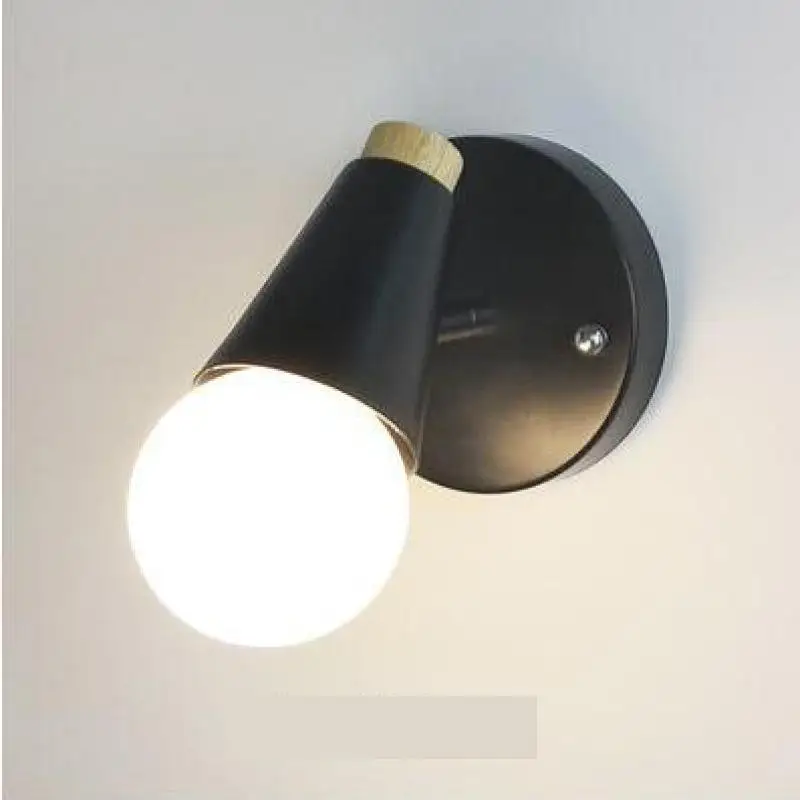 Простой деревянный настенный светильник в стиле лофт прикроватный для балкона