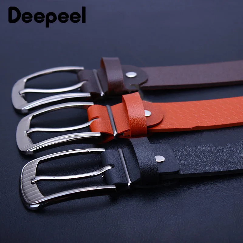 Deepeel 2 шт. 4*100 см Мужской винтажный ремень с пряжкой кожаный Пряжка из сплава