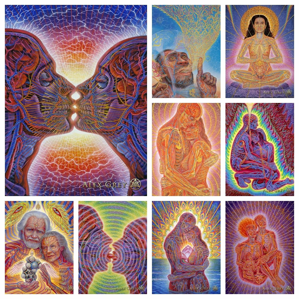 

Alex Grey Oversoul Trippy Psychedelic Abstract DIY Diamond Painting 5D Embroidery Mosaic Cross Stitch Kit Home Decor New Arrival
