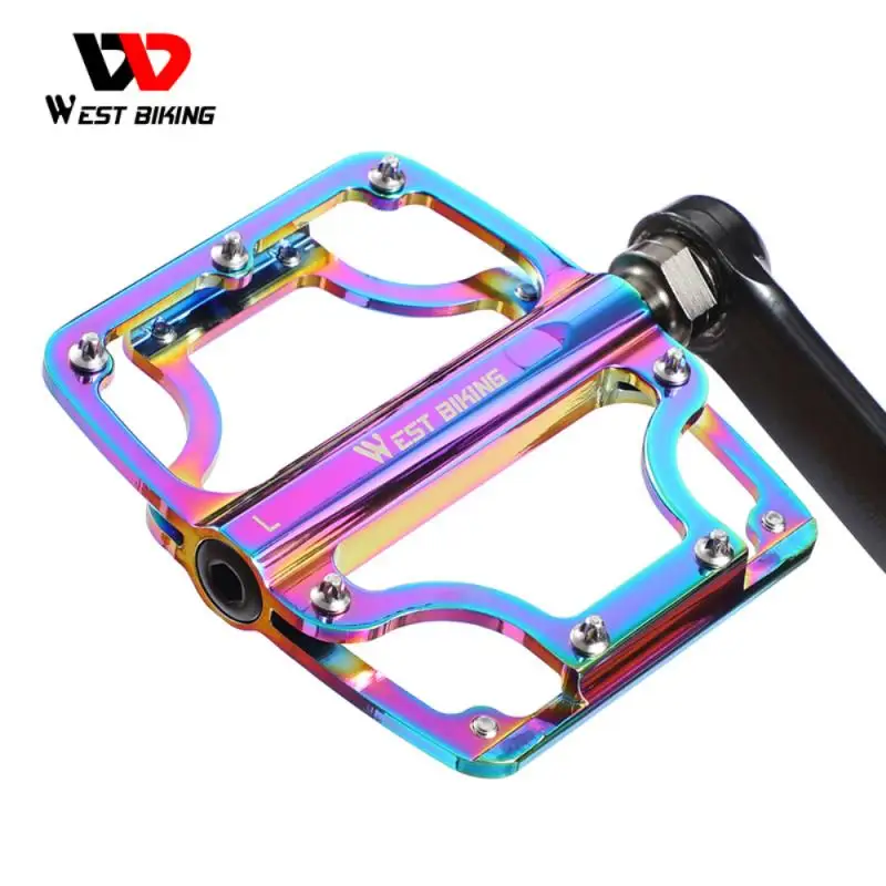 

WEST BIKING Bicycle Colorful Pedal 3 Palin Pedal Mountain Road Bike Bicycle Big Tread Bearing Pedal Accessories