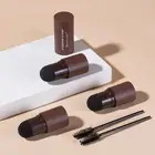 Палитра водостойких теней для бровей, пудра для макияжа, косметическая кисть, зеркало в коробке, набор инструментов для макияжа, три цвета