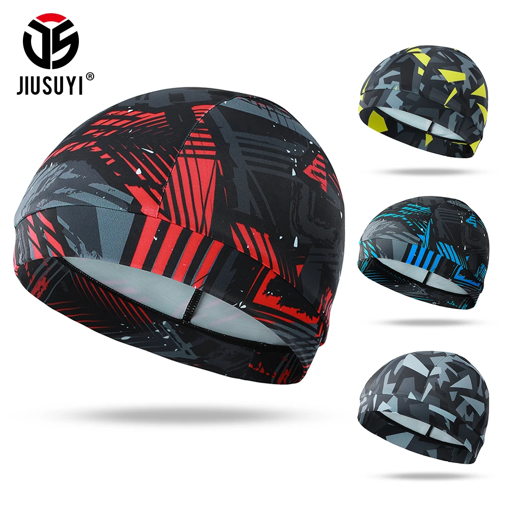 

Cooling Skull Cap Breathable Quick Dry Summer Helmet Liner Caps Ice Fabric Anti-UV Cycling Head Scarf Beanie Hat Men Women