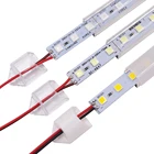 СВЕТОДИОДНЫЙ Алюминиевый барный светильник, 5 шт.лот, 12 В постоянного тока, жесткая полоса 25 см, 18 светодиодов, 5054 SMD, Светильники для шкафов, ювелирных изделий, синий, зеленый, красный