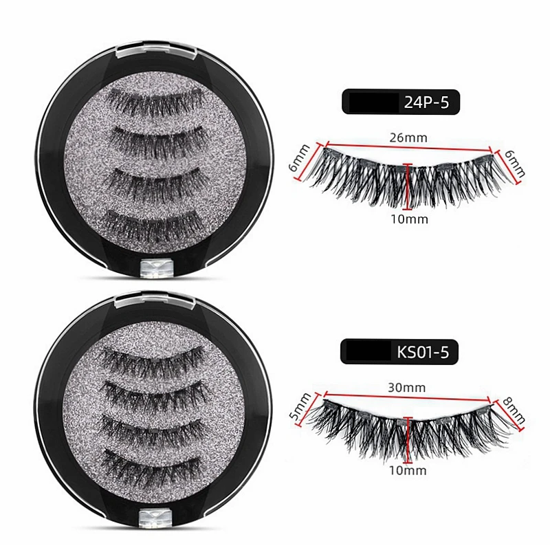 

Magnetic Eyelashes,Natural 5 Magnetic Lash with Applicator/Clip kit,Faux Cils Magnetique,Cilios Magnetico,Pestaas Magneticas