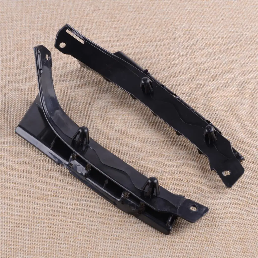 

CITALL 2PCS ABS Black Car Front Bumper Bracket Holder Cover Guide 51117116667 51117116668 Fit For BMW E53 X5 2003 2004 2005 2006