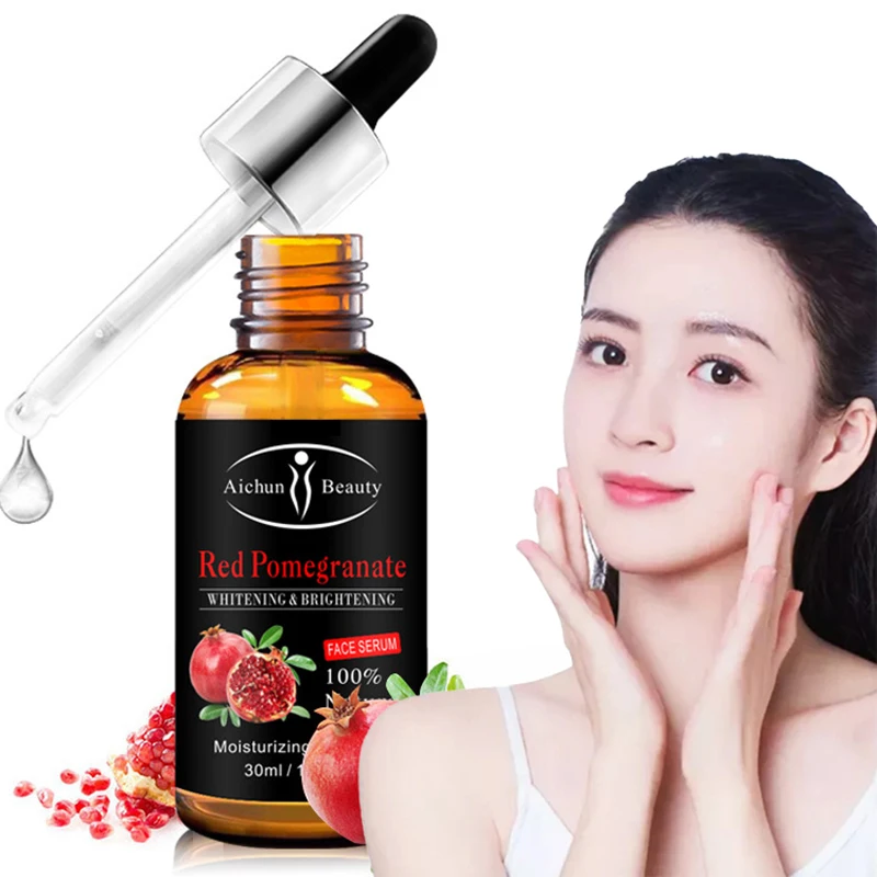 

Red Pomegranate Essence Oil Anti-Aging Moisturizing Makeup Nourishing Facial Skin Care Whitening Shrink Pores Serum Lotion 30ml