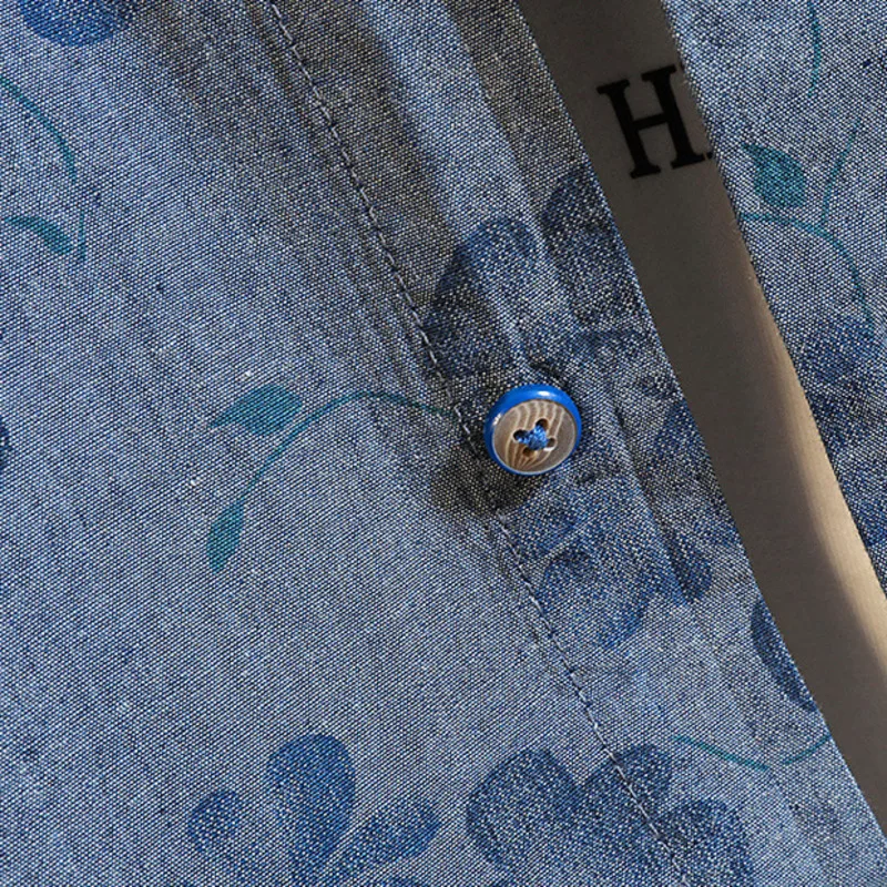 #4729 Весенняя повседневная обувь в винтажном стиле джинсовая рубашка для мужчин с