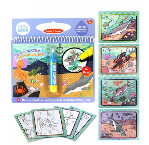 sea world 1 шт., детская Волшебная акварель, книга, акварель, живопись, раннее образование, LXX - Цвет: sea world