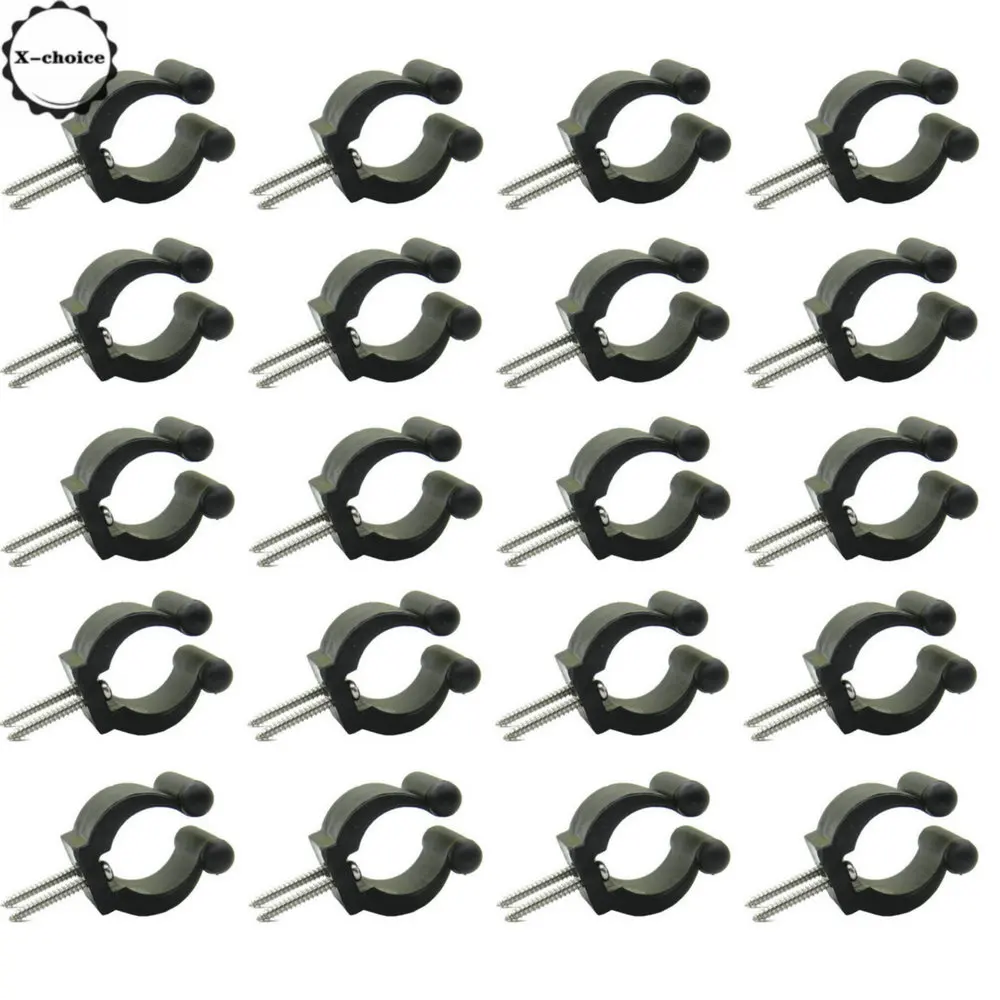 20 шт Удочка Держатель Зажимы резиновые черные|Рыболовные снасти| |