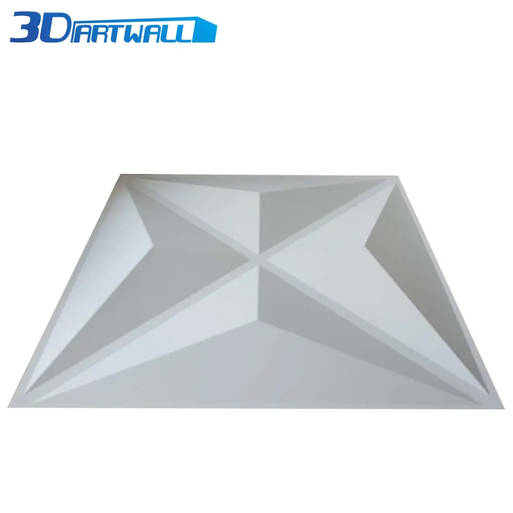 3DARTWALL ПВХ 3D модные декоративные стеновые панели белая текстурированная настенная плитка звездный стиль 19," x 19,7"(12 ПАК