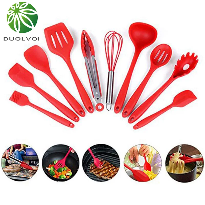 10 шт. антипригарные силиконовые кухонные принадлежности | Дом и сад