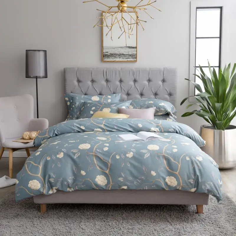 

Sholisa Luxury cotton Bedding Sets 200*230cm/220*240cm Printed Pattern Bed Linen 1*Duvet Cover 1*Bedsheet & 2*Pillowcases cover