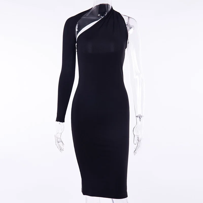 

Sexy Long-sleeved Fashion Slim Bag Hip Dress Female Strapless Summer Party Dress Female Backless Beach Casual Women's Dress