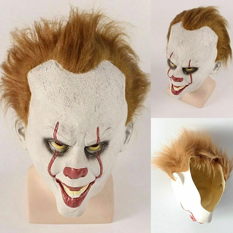 Взрослый Pennywise IT клоун люксовый латексный над головой |