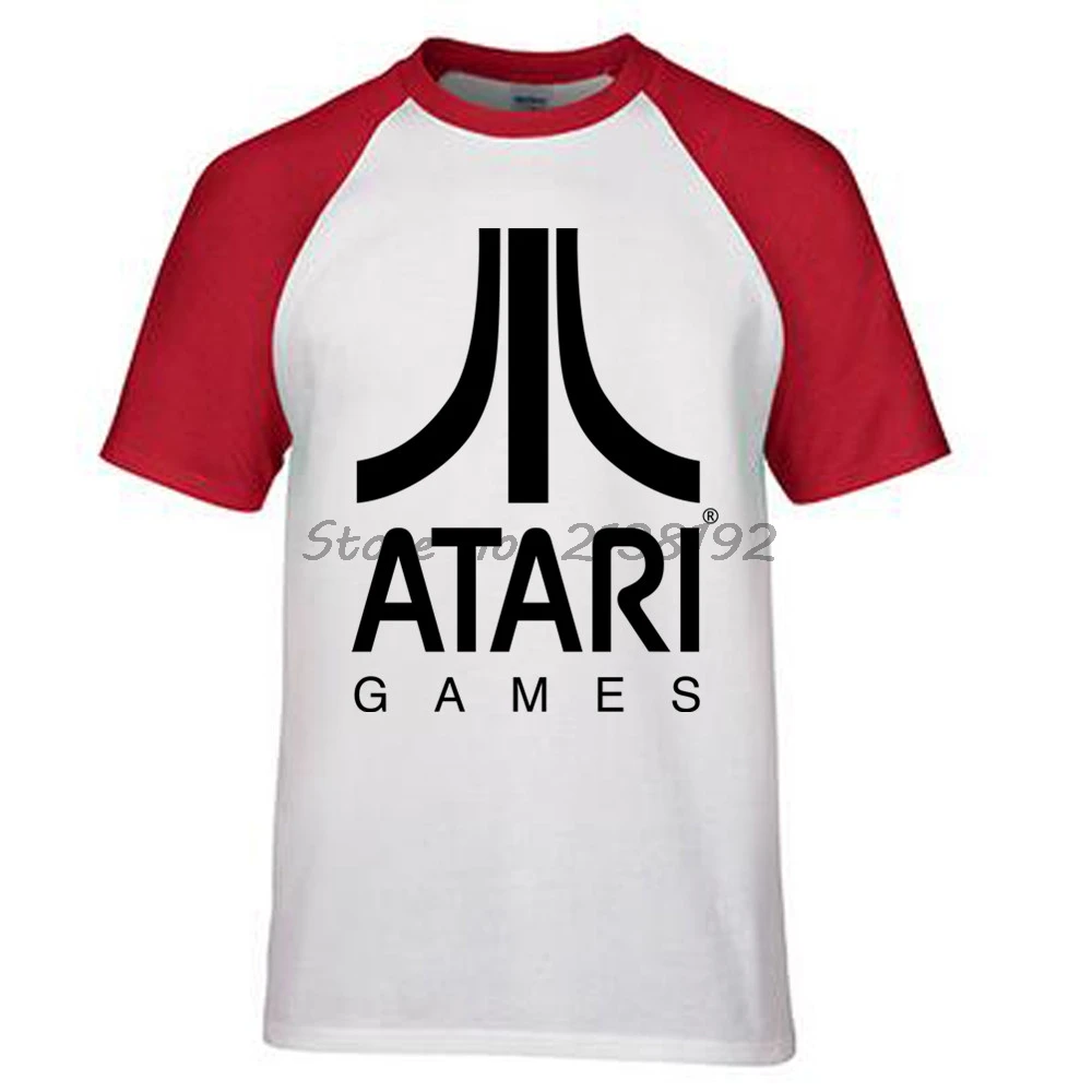 WHITERED ATARI мужская футболка мужская Футболка с рукавами реглан брендовая летняя модная мужские топы футболки подарок - Color: WHITERED