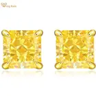 Wong Rain, Стерлинговое Серебро 925 пробы, модные ушные серьги-гвоздики для свадебной вечеринки, Женские Ювелирные украшения, оптовая продажа