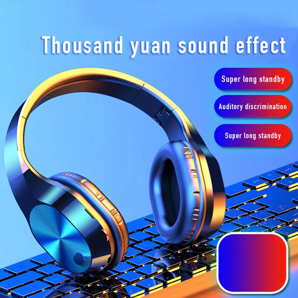 T5 Head-Mounted Foldable Headset Wireless Home Headphones Games For Computer Notebook Phone | Электроника