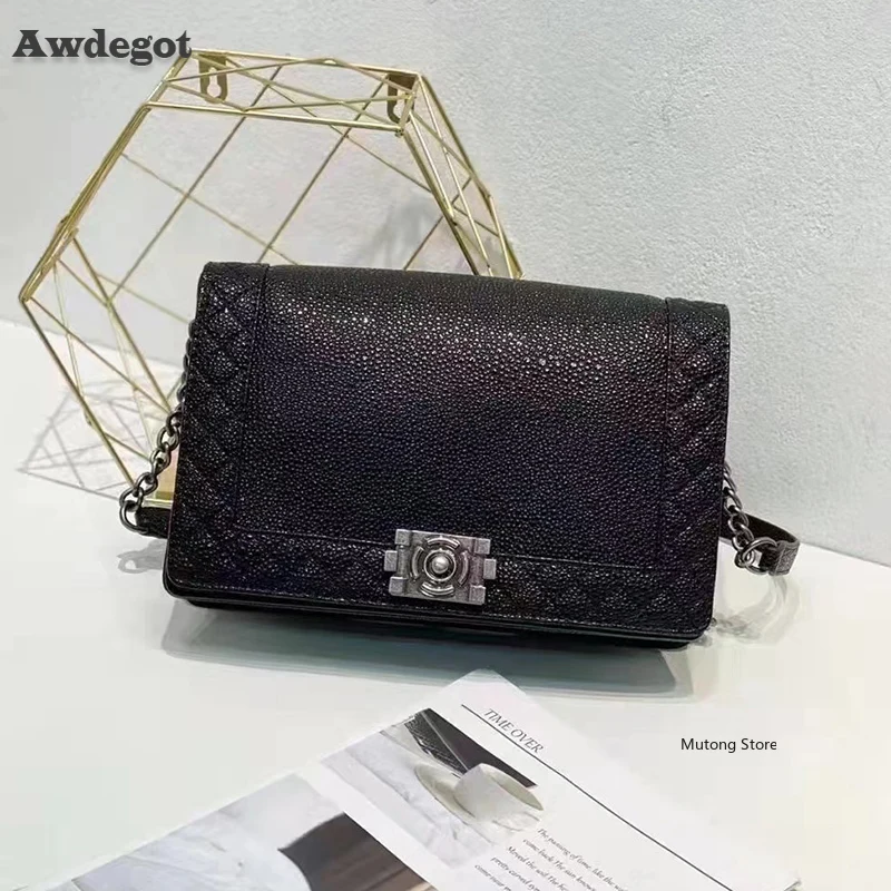 

28cm Classic Caviar Quilted Shoulder Bag Women Luxury Designer Bag Chain Flap Women's Handbags Black Messenger Bags Ladies