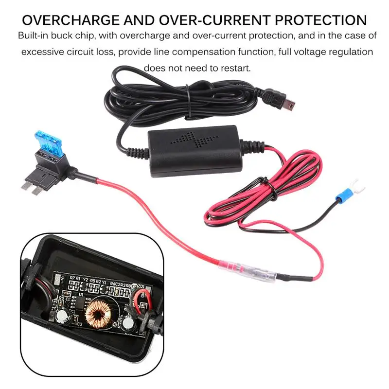 AOZBZ Mini USB ABS 12 В до 5 Автомобильный регистратор понижающий Кабель GPS навигация