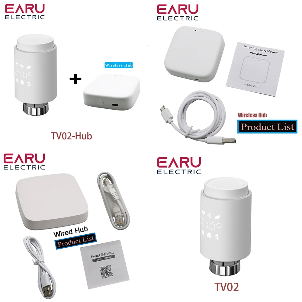 Привод радиатора Tuya Smart ZigBee программируемый термостатический клапан с