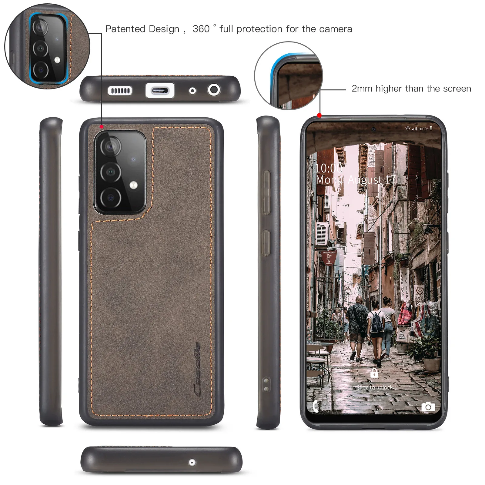 wallet case for samsung galaxy a72 a71 a52 a51 zipper wallet leather original zipper flip wallet leather for galaxy a52 4g5g free global shipping