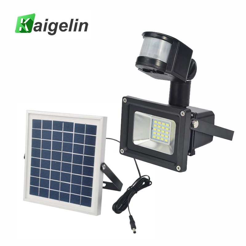 Новинка 10 Вт 12 В светодиодный прожектор на солнечной батарее лампа с датчиком