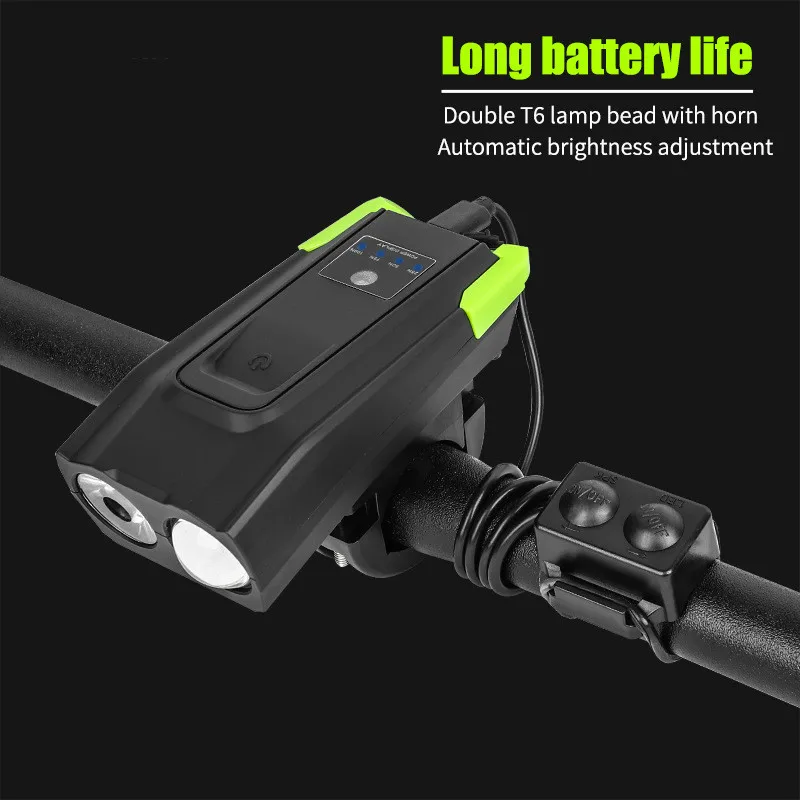 Умная Индукционная велосипедная фара с 6 режимами установки заряжаемая от Usb