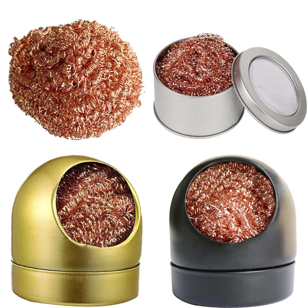 Мяч для очистки паяльника сетчатый фильтр наконечник сопла медной проволоки