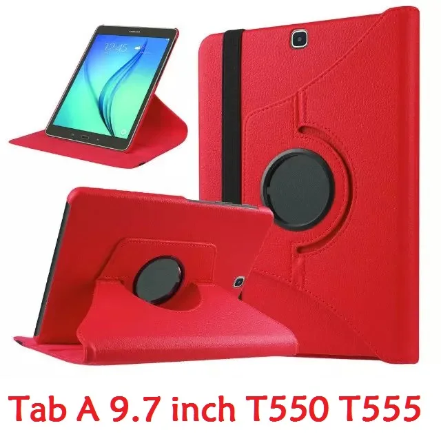 

Новый чехол для Samsung Galaxy Tab A 9,7 ''T550 T555 P550, чехол с поворотом на 360 градусов, умный чехол-подставка из искусственной кожи для Samsung T550 T555, 360