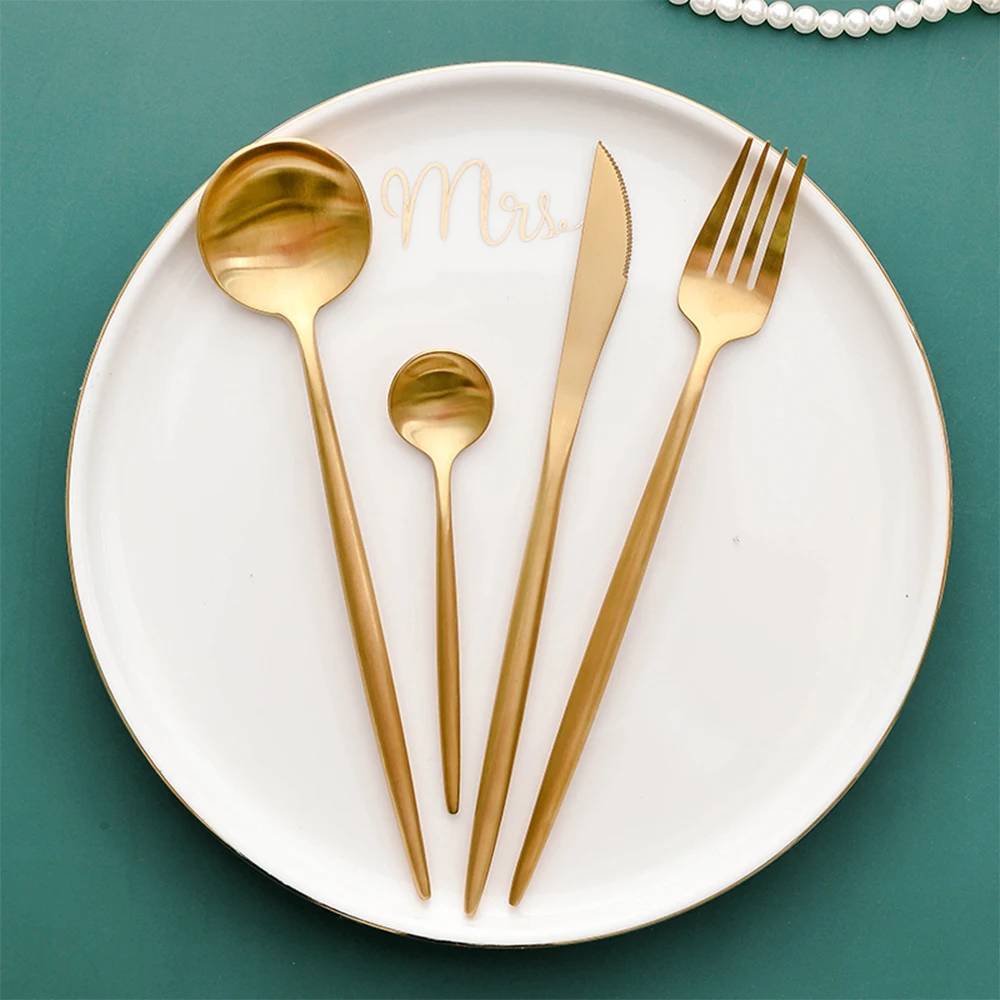 Столовая посуда набор столовых приборов из нержавеющей стали кухонная для еды