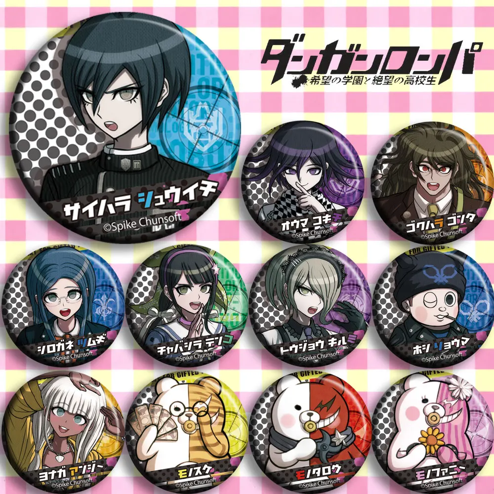1pc 58mm Danganronpa: Trigger Happy Havoc monokuma Naegi Makoto Kirigiri Kyouko Badges Brooch |