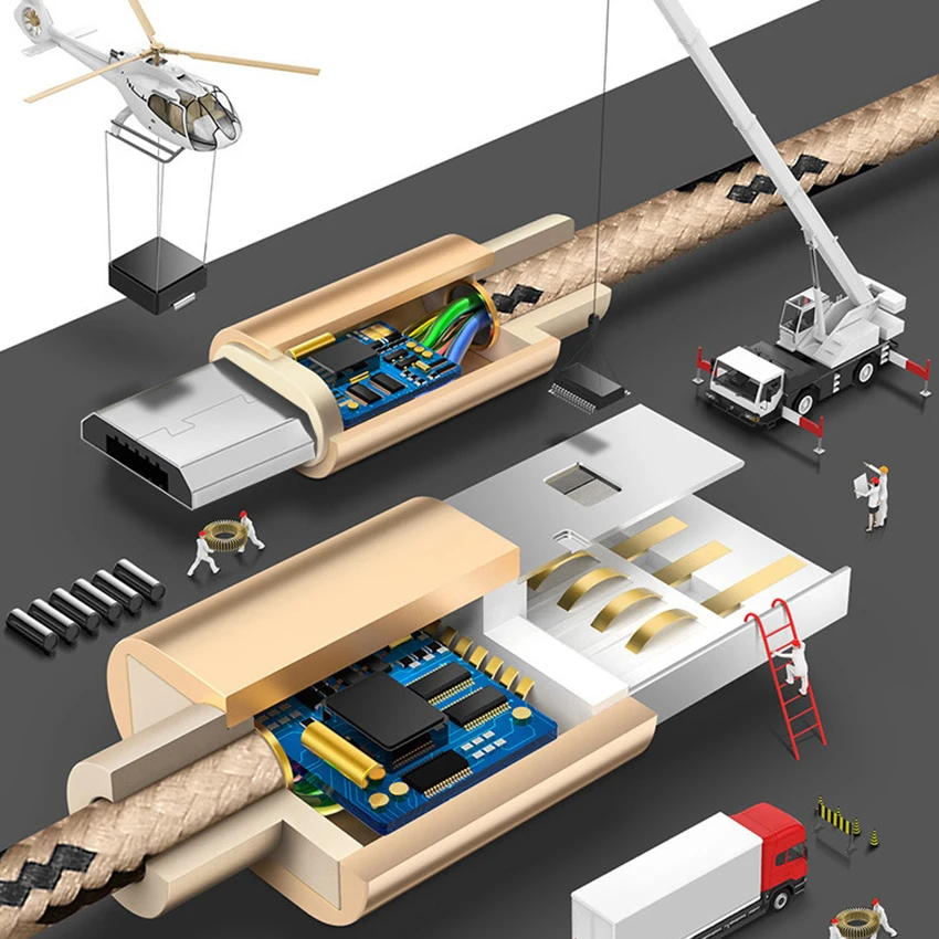 10 шт. нейлоновый Micro 5pin USB кабель для быстрой зарядки мобильный телефон