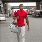 Брендовые мужские футболки мышцы Gym Brand, симпатичная одежда для фитнеса и бодибилдинга тренировки Мужская одежда, мужские хлопковые футболки с принтом человек рубашка для мужчин размера плюс