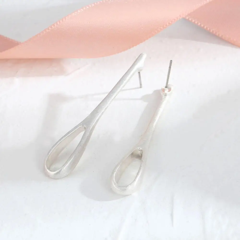 Простые Модные украшения висячие серьги из сплава с геометрическим рисунком