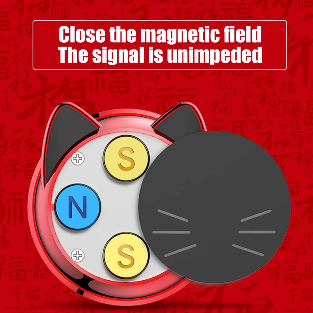 Universal Cute Kitten Magnetic Car Phone Holder For iPhone 12 Pro Max Huawei Xiaomi Redmi Samsung LG Phone Holder Stand In Car