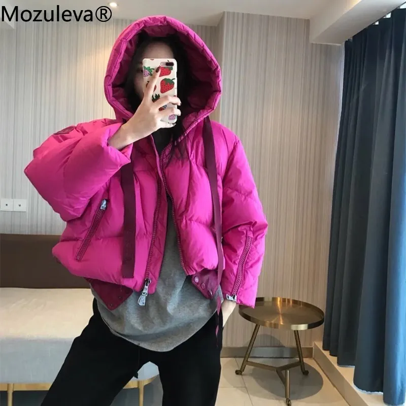 Куртка женская короткая на белом утином пуху зима 2021 | Женская одежда