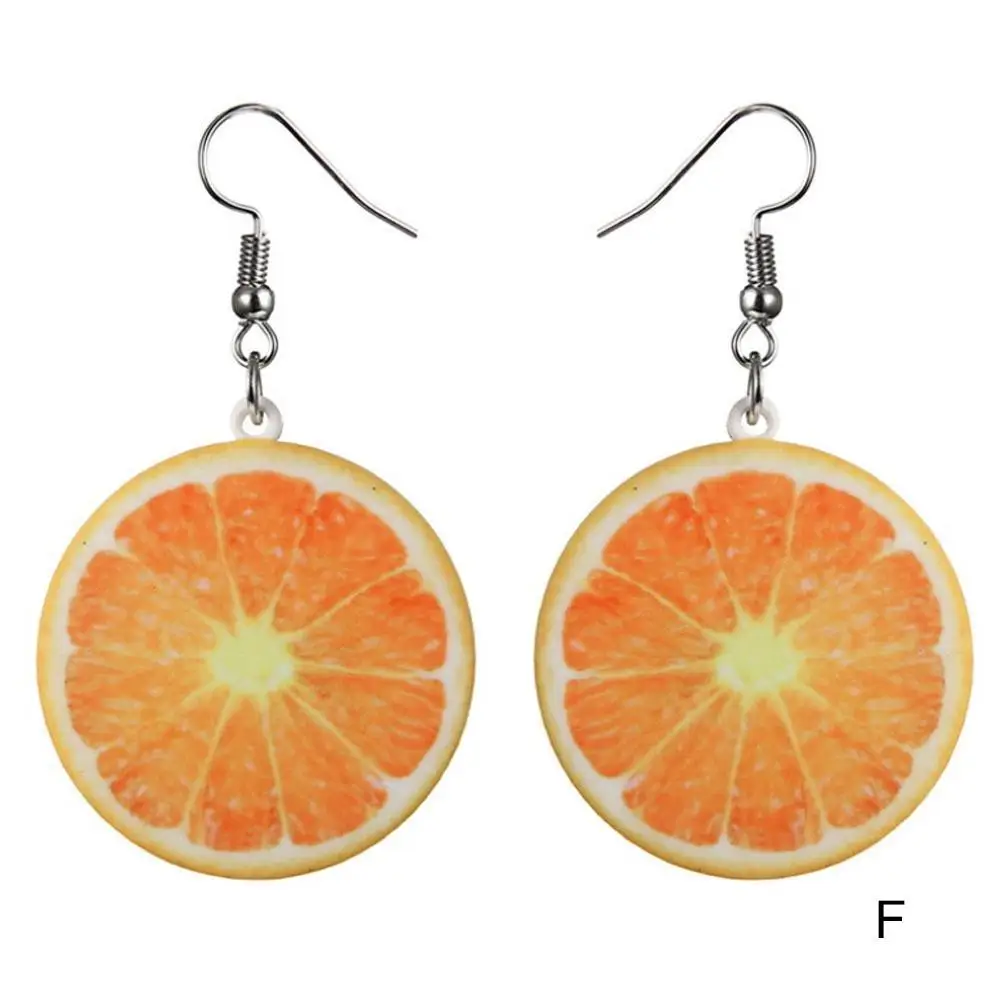 

Fashion Fruit pendant earrings For Women summer fashion accessories Vintage fruit Ear Cuff acrylic Girls Jewerly Gifts